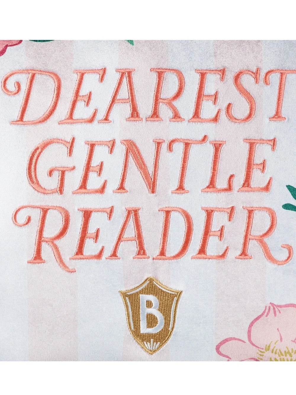 Hallmark Bridgerton Dearest Gentle Reader Decorative Pillow Pink Floral